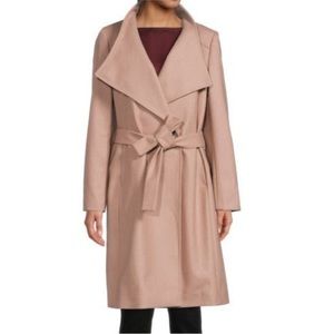 TED BAKER Midi/Rose Sandra Wool Long Wrap Coat Size 2